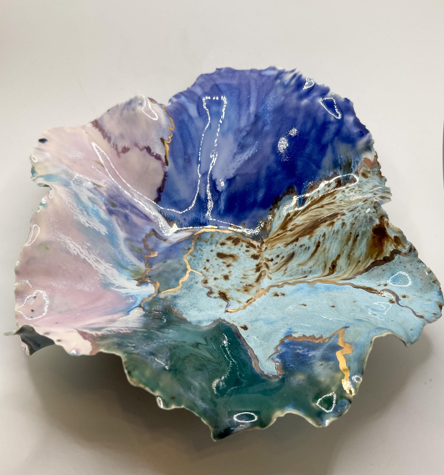 Beach Bowl – Handmade Porcelain Keepsake Dish – Unique Ceramic Art Bowl – Sculpted Decorative Gift – Pottery Home Decor