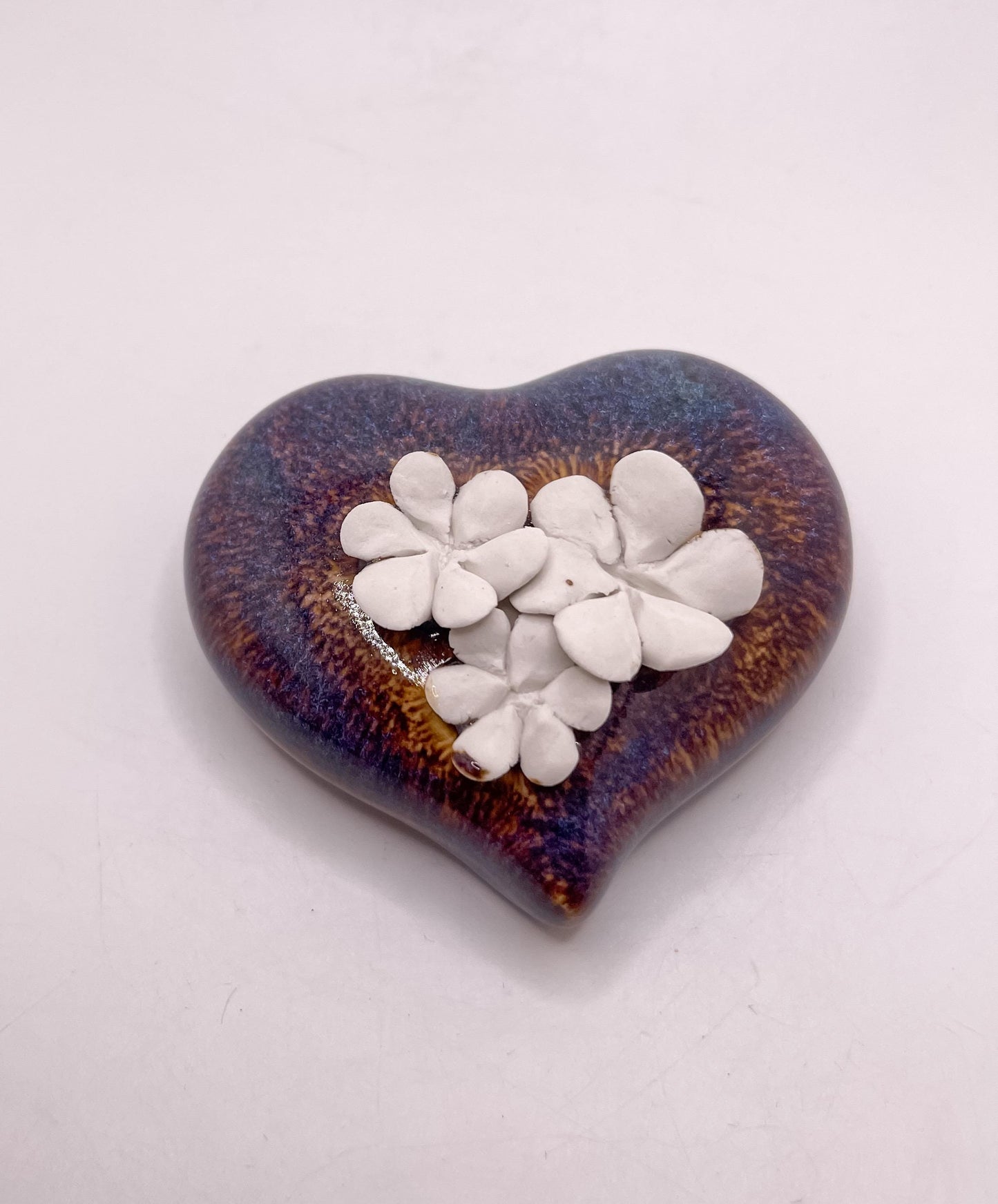 Mini Heart Garden - Heart Sculpture - hand sculpted flowers, table decor, home decor, keepsake gift, unique gift, handmade gift, clay flower