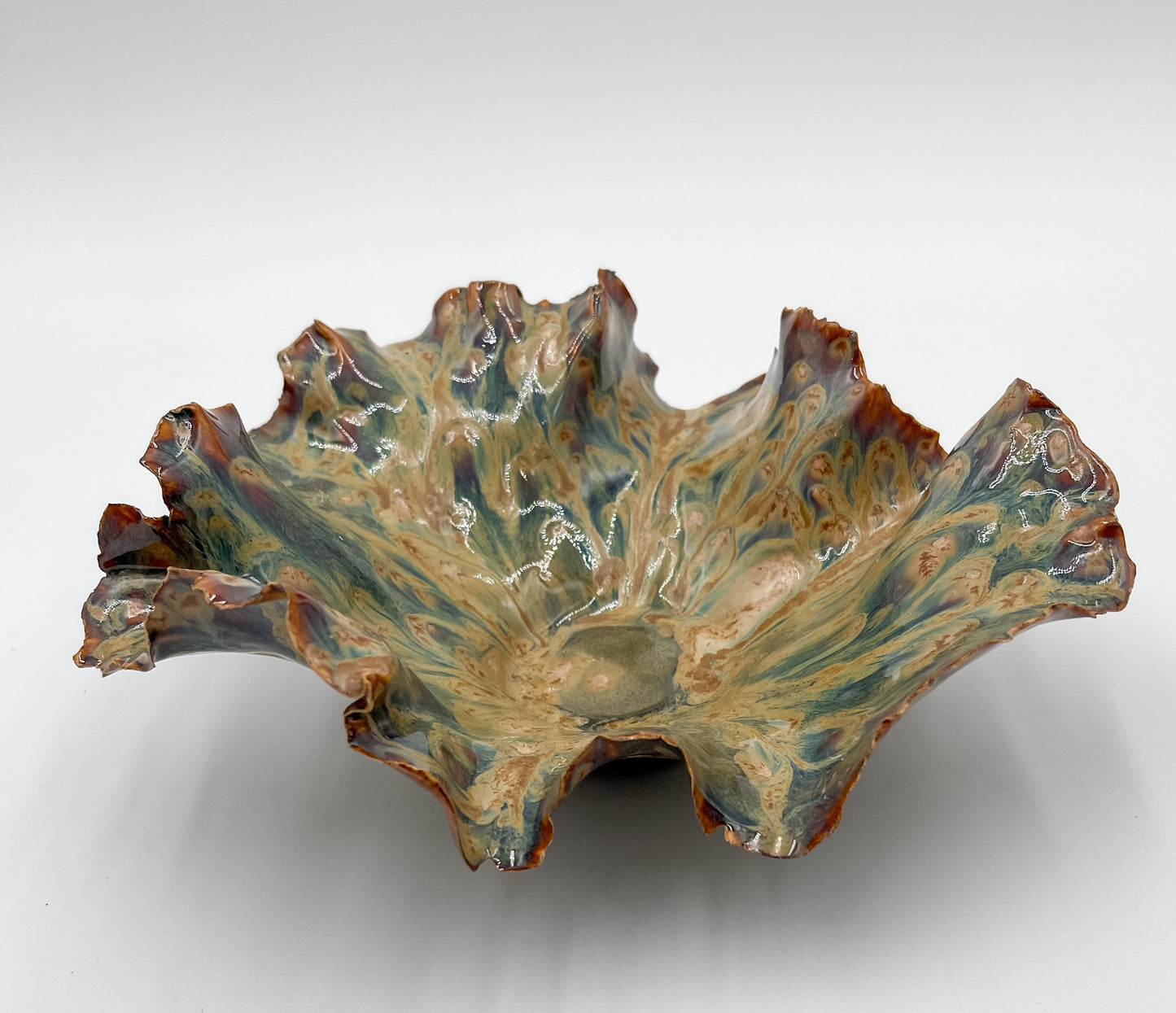 Beach Bowl – Handmade Porcelain Keepsake Dish – Unique Ceramic Art Bowl – Sculpted Decorative Gift – Pottery Home Decor