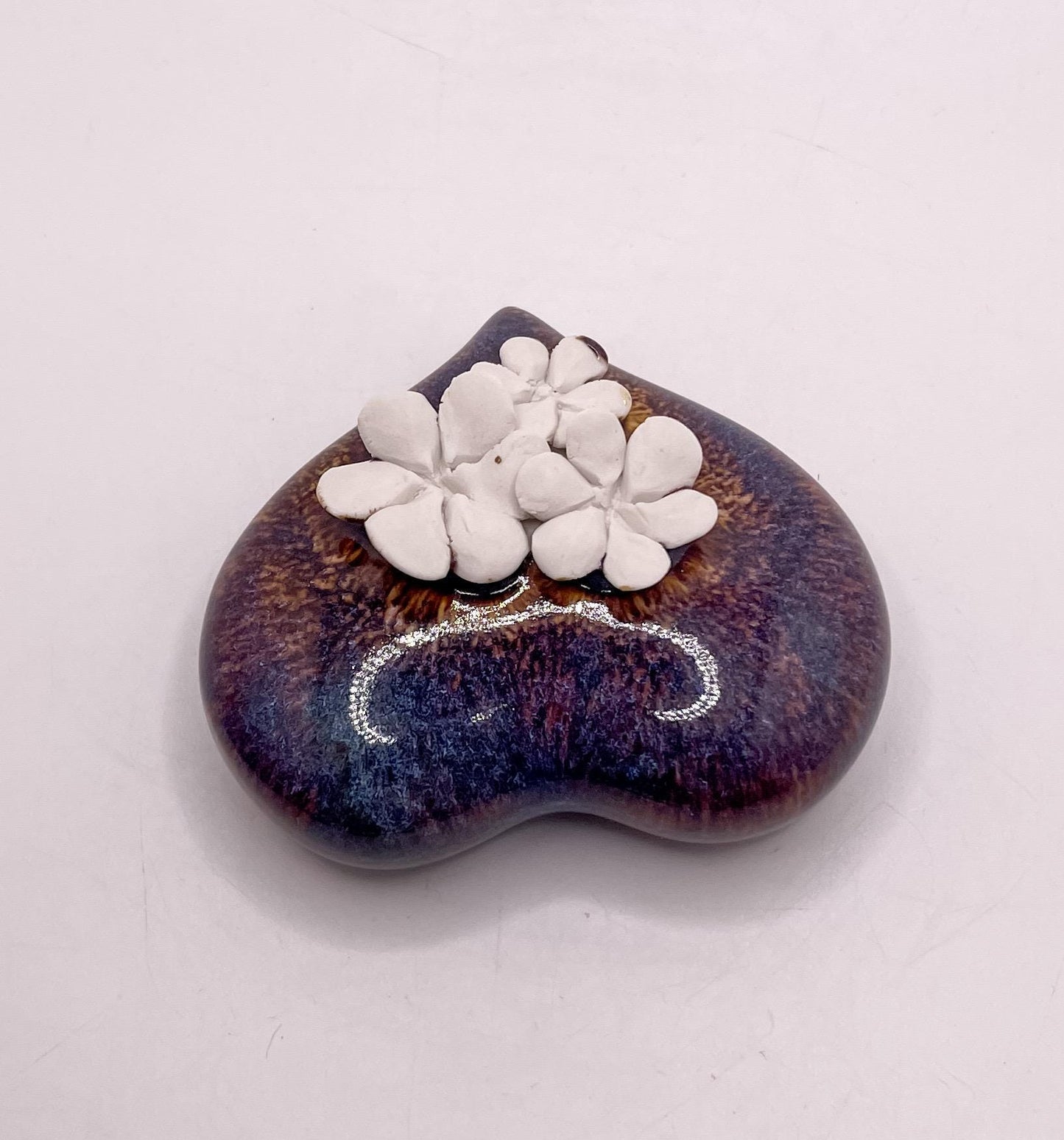 Mini Heart Garden - Heart Sculpture - hand sculpted flowers, table decor, home decor, keepsake gift, unique gift, handmade gift, clay flower