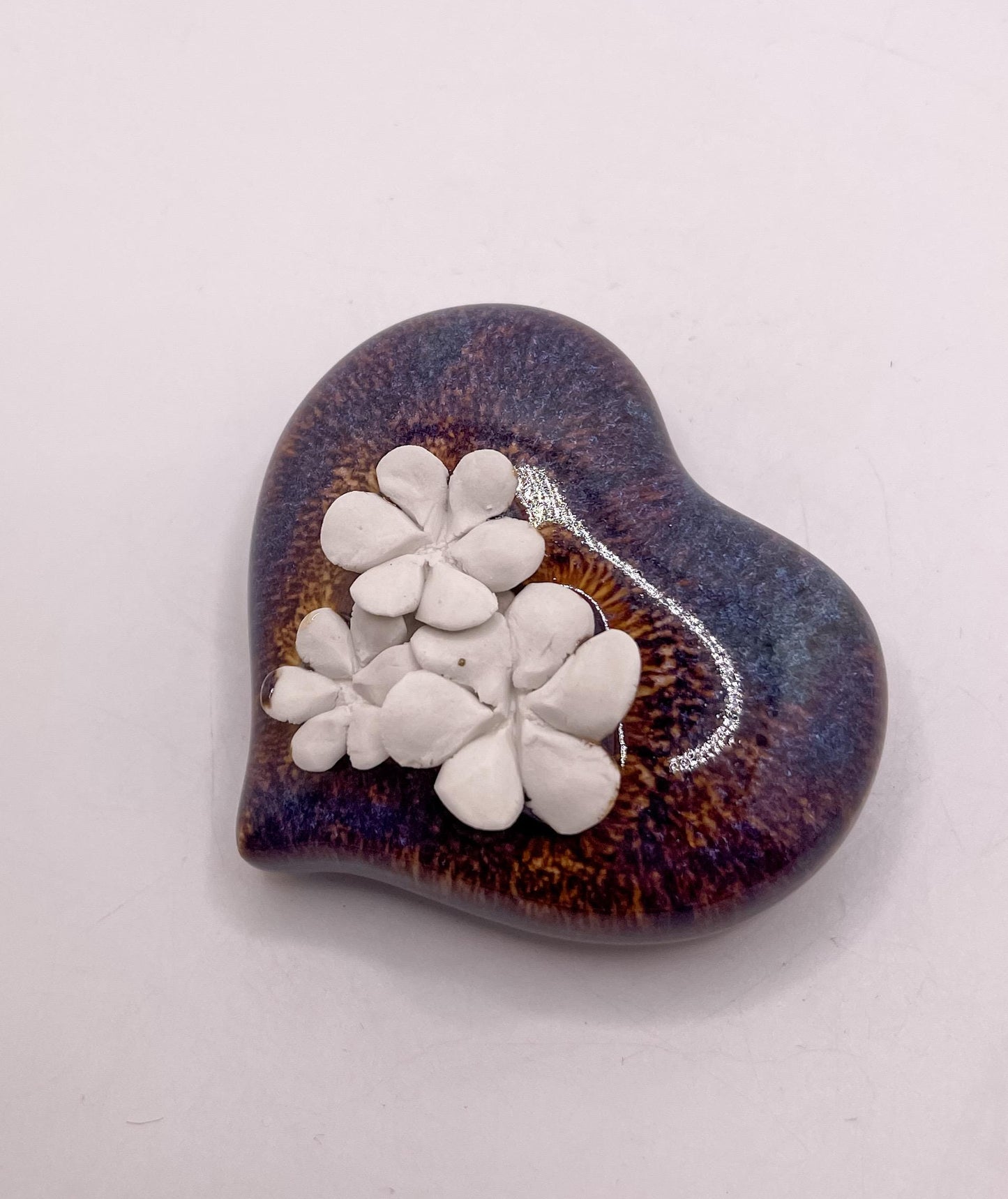 Mini Heart Garden - Heart Sculpture - hand sculpted flowers, table decor, home decor, keepsake gift, unique gift, handmade gift, clay flower