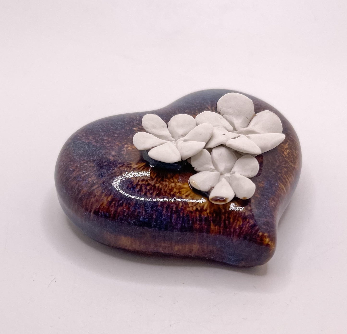 Mini Heart Garden - Heart Sculpture - hand sculpted flowers, table decor, home decor, keepsake gift, unique gift, handmade gift, clay flower