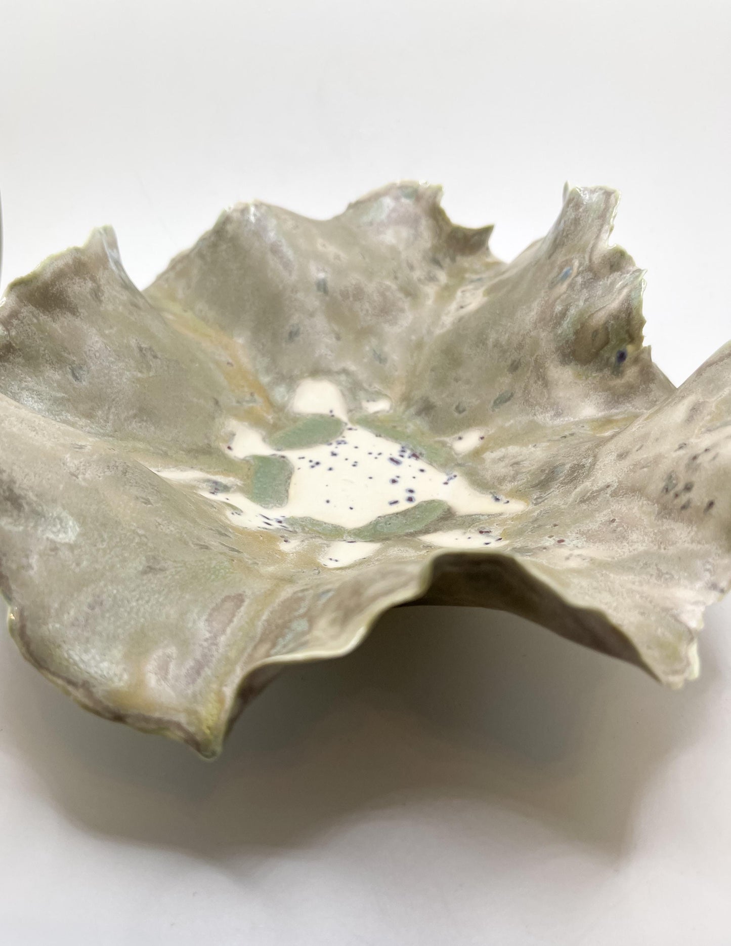 Beach Bowl – Handmade Porcelain Keepsake Dish – Unique Ceramic Art Bowl – Sculpted Decorative Gift – Pottery Home Decor