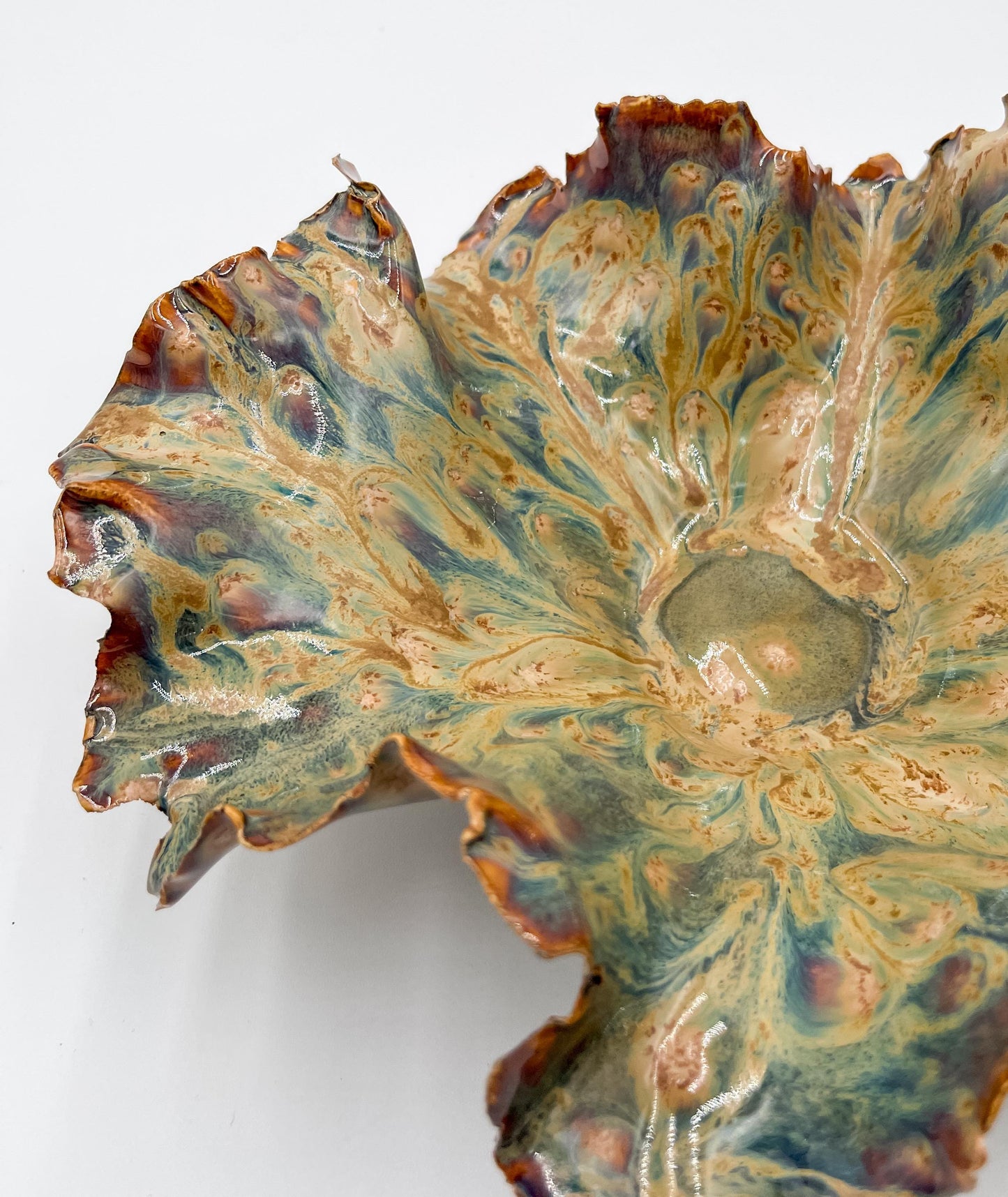 Beach Bowl – Handmade Porcelain Keepsake Dish – Unique Ceramic Art Bowl – Sculpted Decorative Gift – Pottery Home Decor