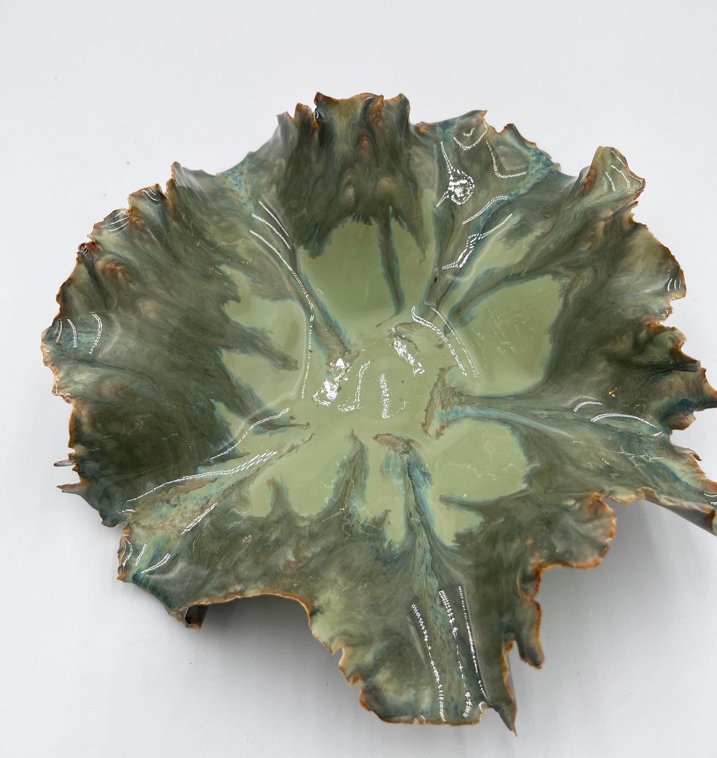Sculpted Porcelain Coral Bowl