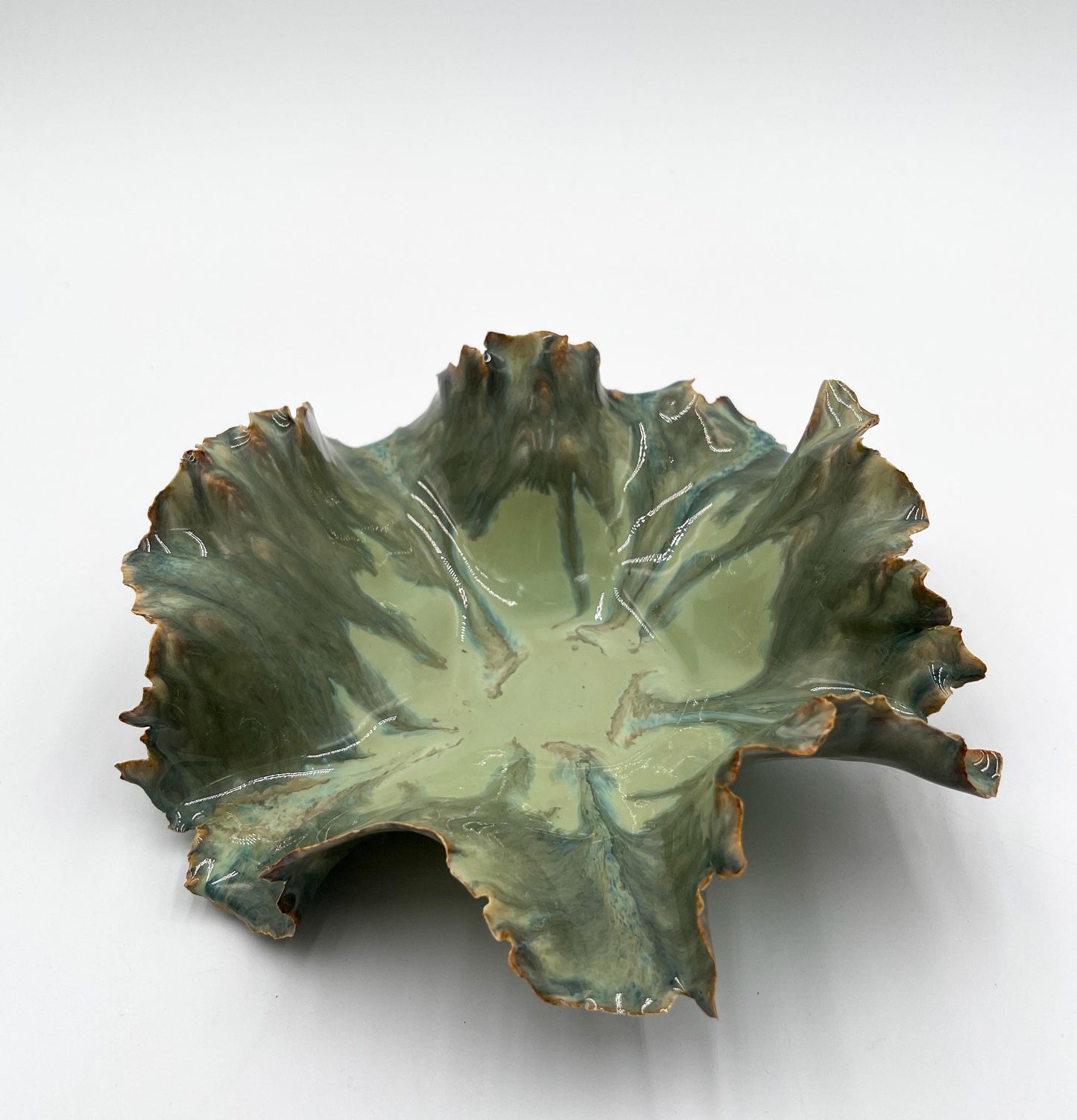 Sculpted Porcelain Coral Bowl