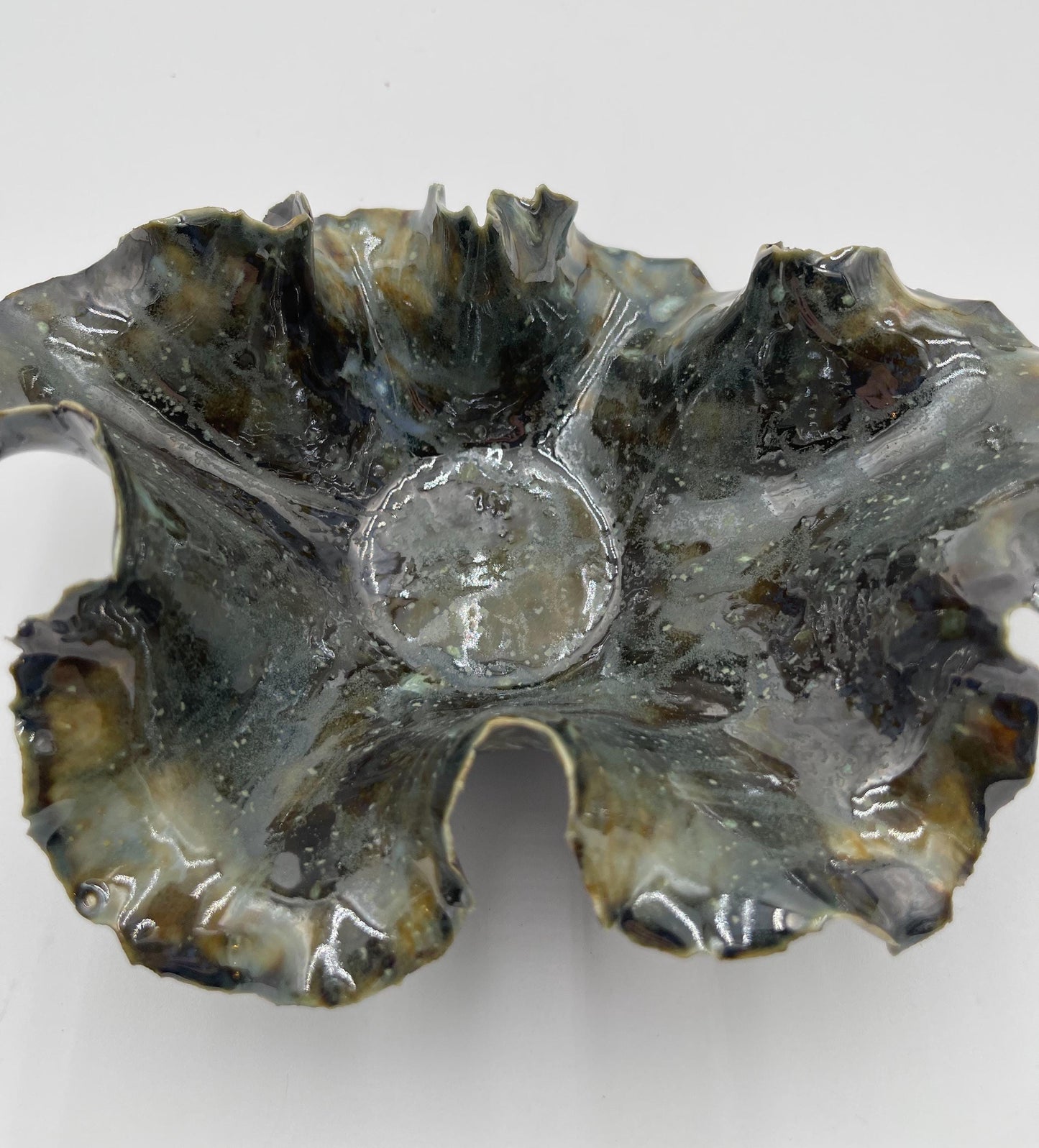 Blossom Bowl – Handmade Porcelain Keepsake Dish – Unique Ceramic Art Bowl – Sculpted Decorative Gift – Pottery Home Decor