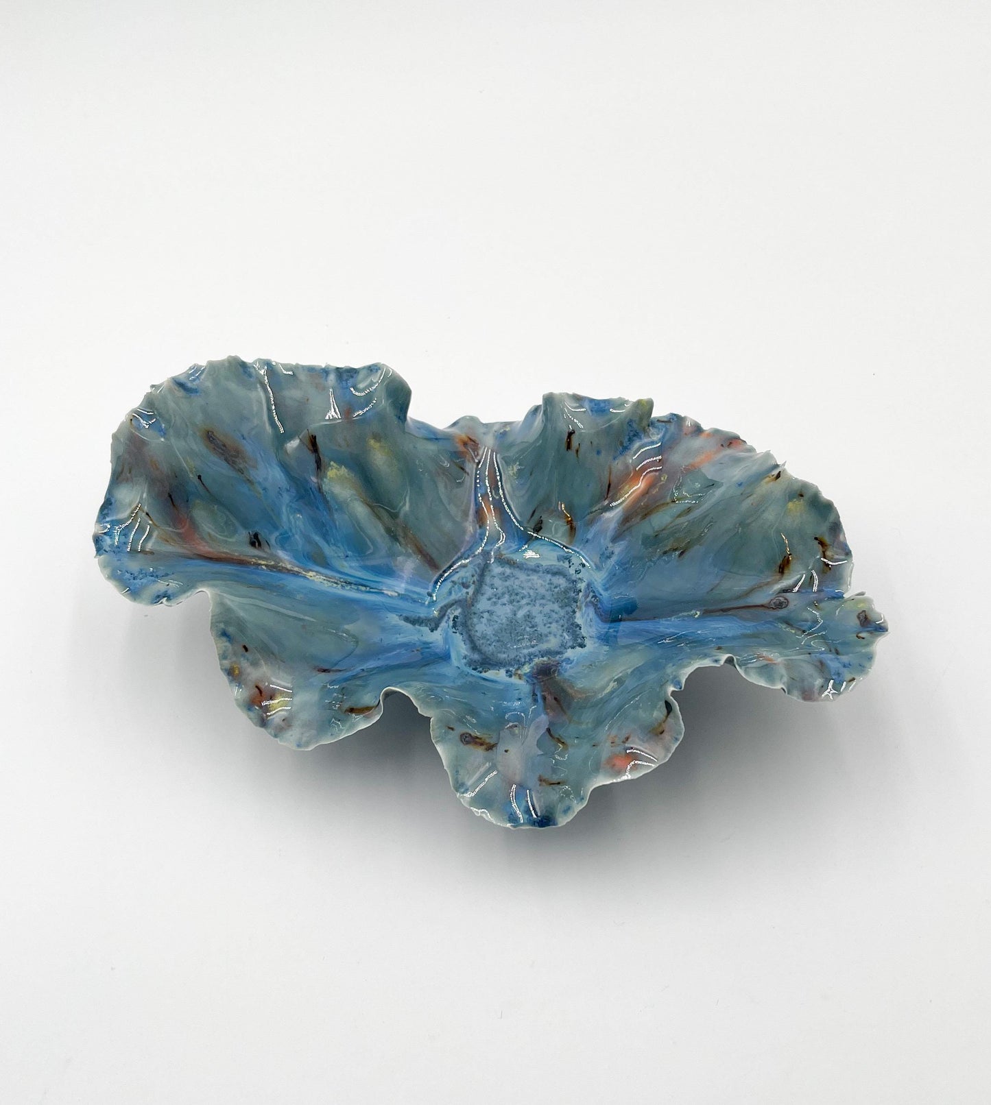Blossom Bowl – Handmade Porcelain Keepsake Dish – Unique Ceramic Art Bowl – Sculpted Decorative Gift – Pottery Home Decor
