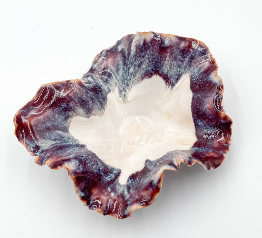Blossom Bowl – Handmade Porcelain Keepsake Dish – Unique Ceramic Art Bowl – Sculpted Decorative Gift – Pottery Home Decor