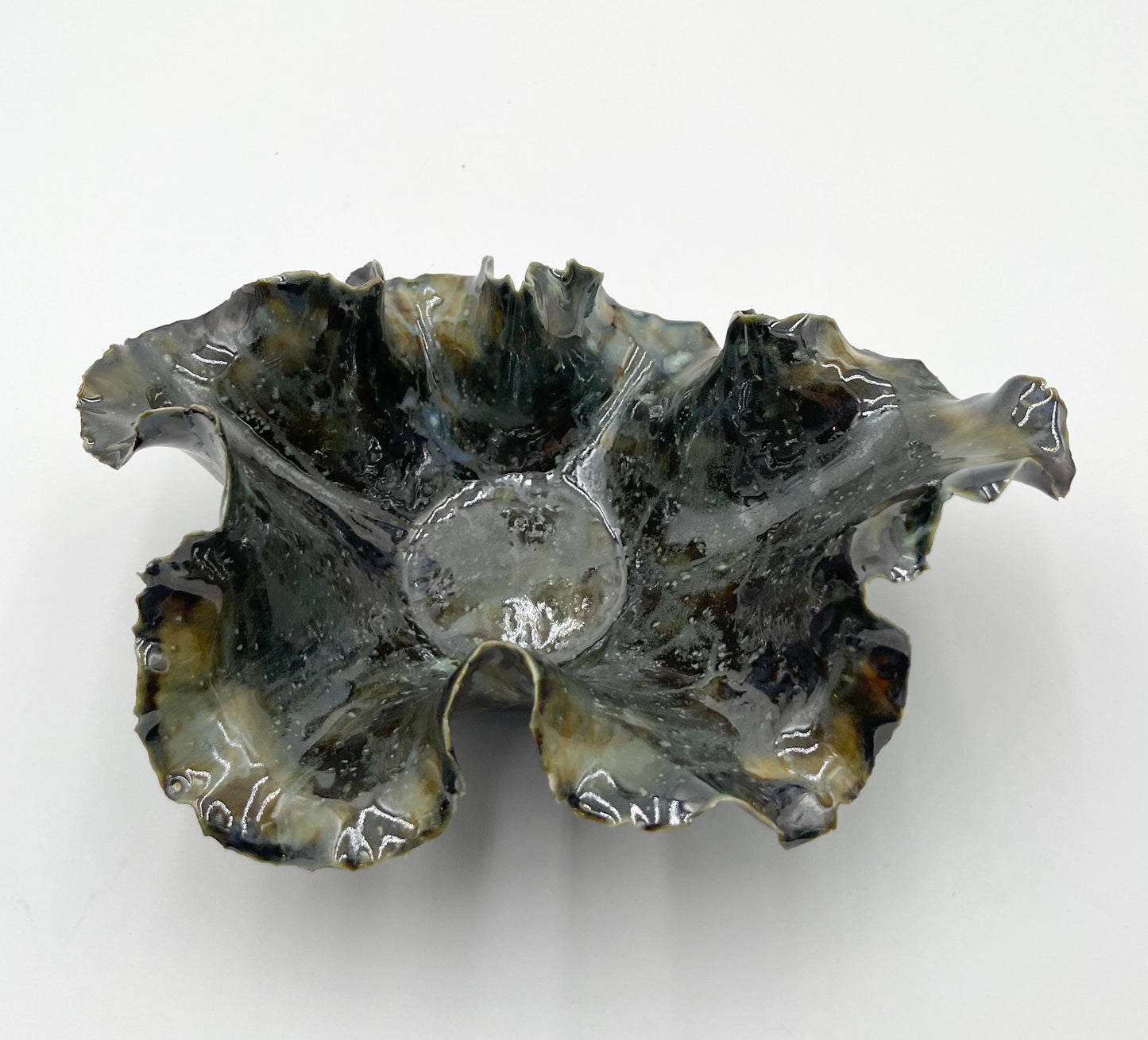 Blossom Bowl – Handmade Porcelain Keepsake Dish – Unique Ceramic Art Bowl – Sculpted Decorative Gift – Pottery Home Decor