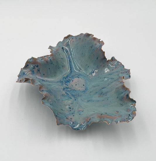 Blossom Bowl – Handmade Porcelain Keepsake Dish – Unique Ceramic Art Bowl – Sculpted Decorative Gift – Pottery Home Decor