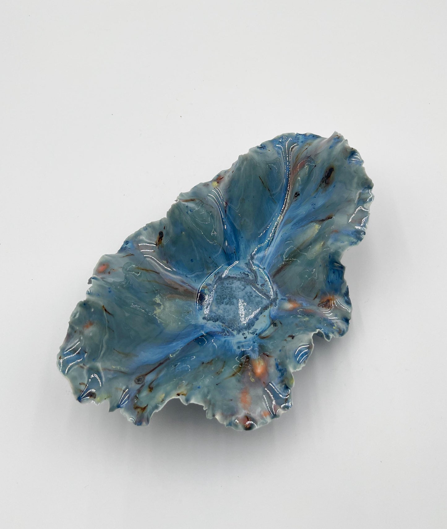 Blossom Bowl – Handmade Porcelain Keepsake Dish – Unique Ceramic Art Bowl – Sculpted Decorative Gift – Pottery Home Decor