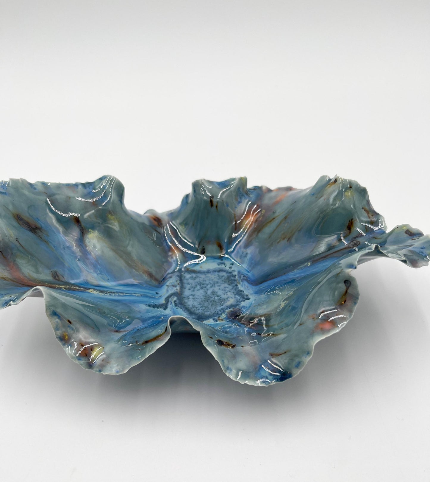 Blossom Bowl – Handmade Porcelain Keepsake Dish – Unique Ceramic Art Bowl – Sculpted Decorative Gift – Pottery Home Decor