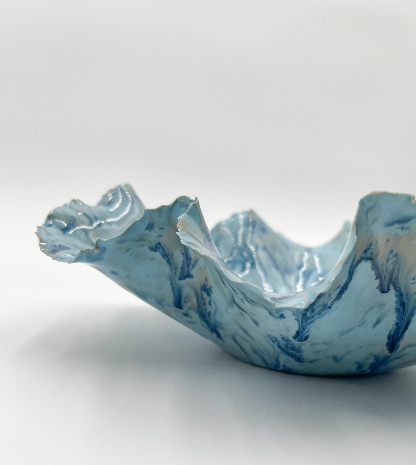 Blossom Bowl – Handmade Porcelain Keepsake Dish – Unique Ceramic Art Bowl – Sculpted Decorative Gift – Pottery Home Decor