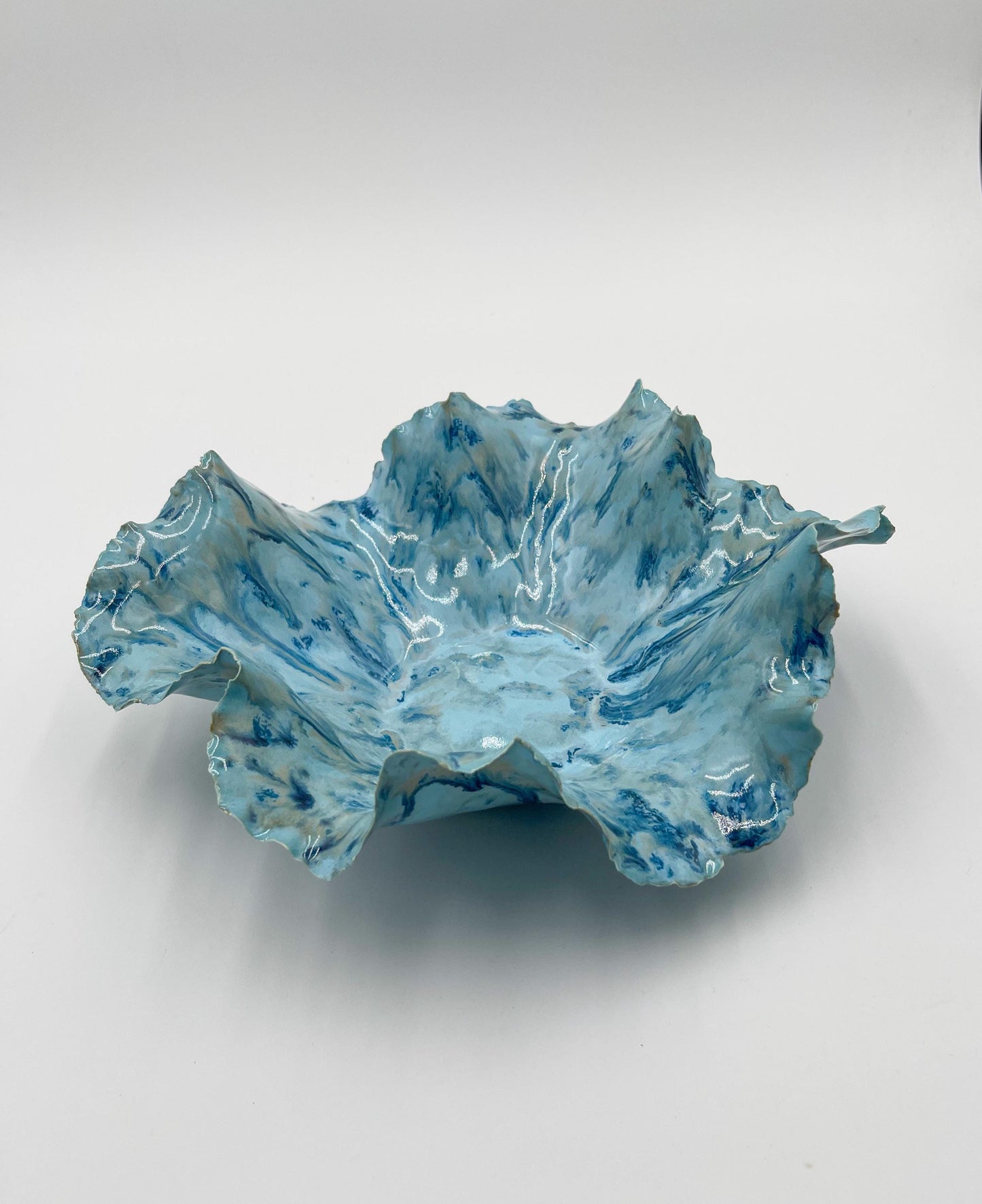 Blossom Bowl – Handmade Porcelain Keepsake Dish – Unique Ceramic Art Bowl – Sculpted Decorative Gift – Pottery Home Decor