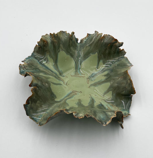 Sculpted Porcelain Coral Bowl