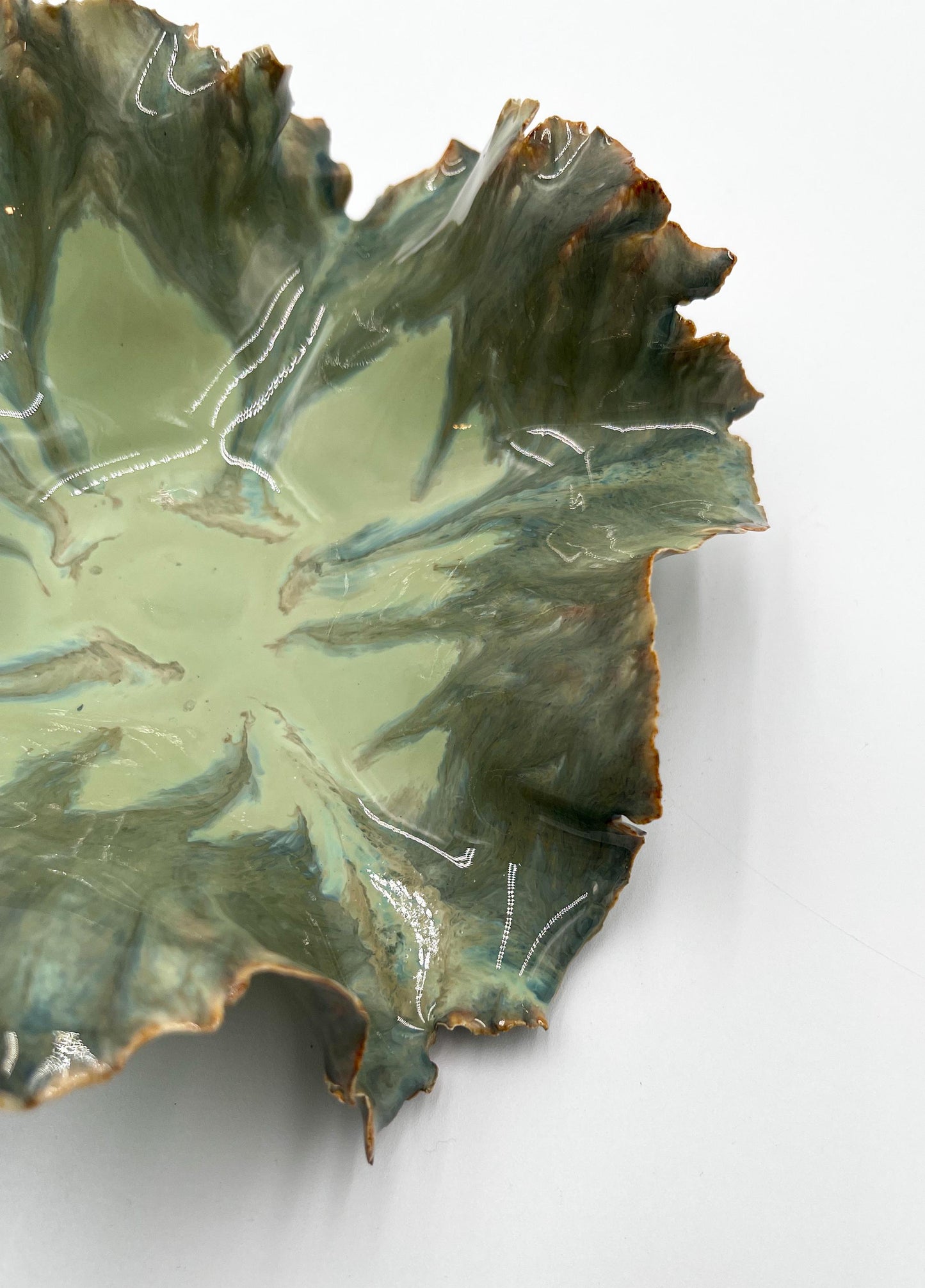 Sculpted Porcelain Coral Bowl