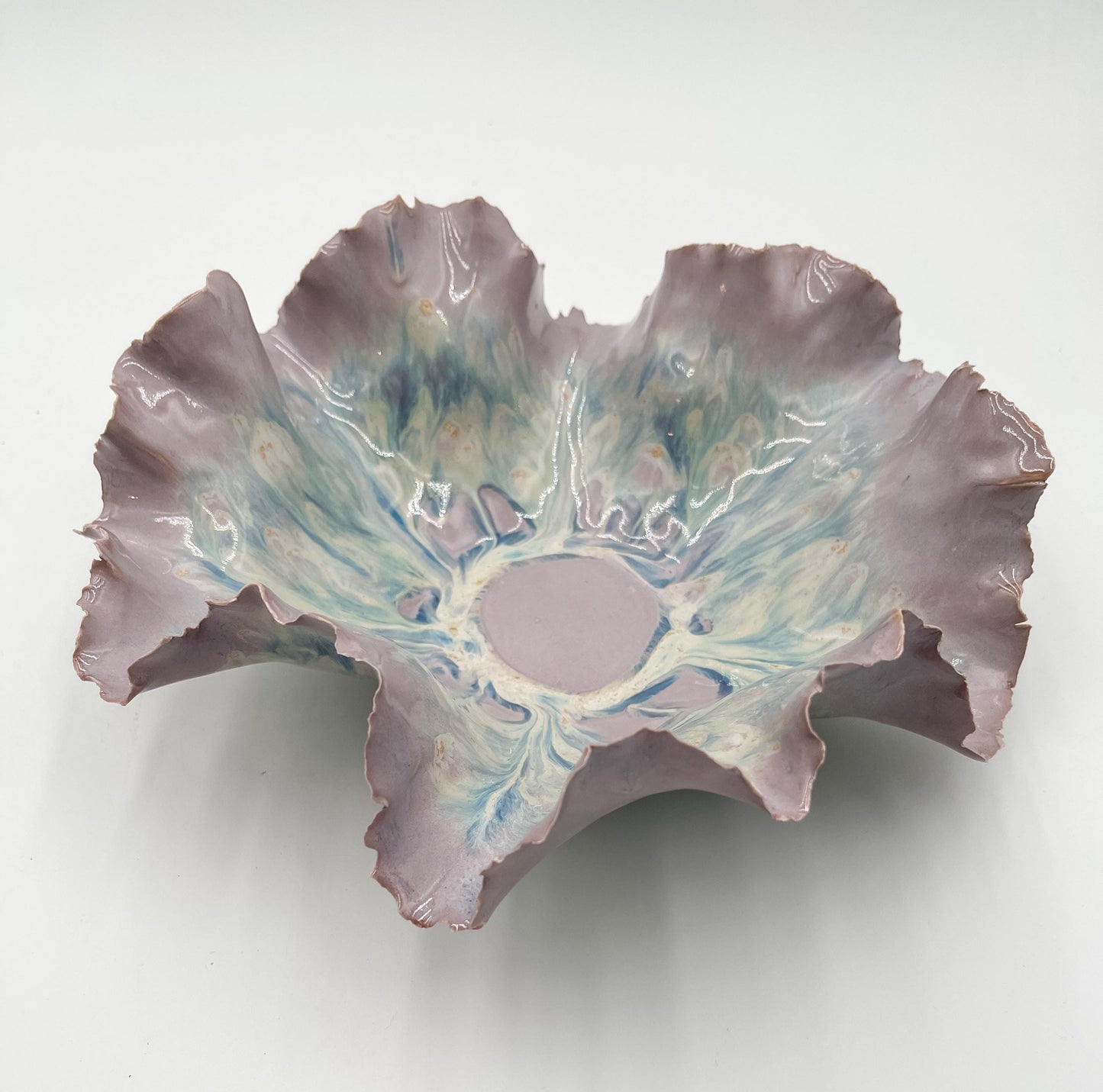Sculpted Porcelain Coral Bowl