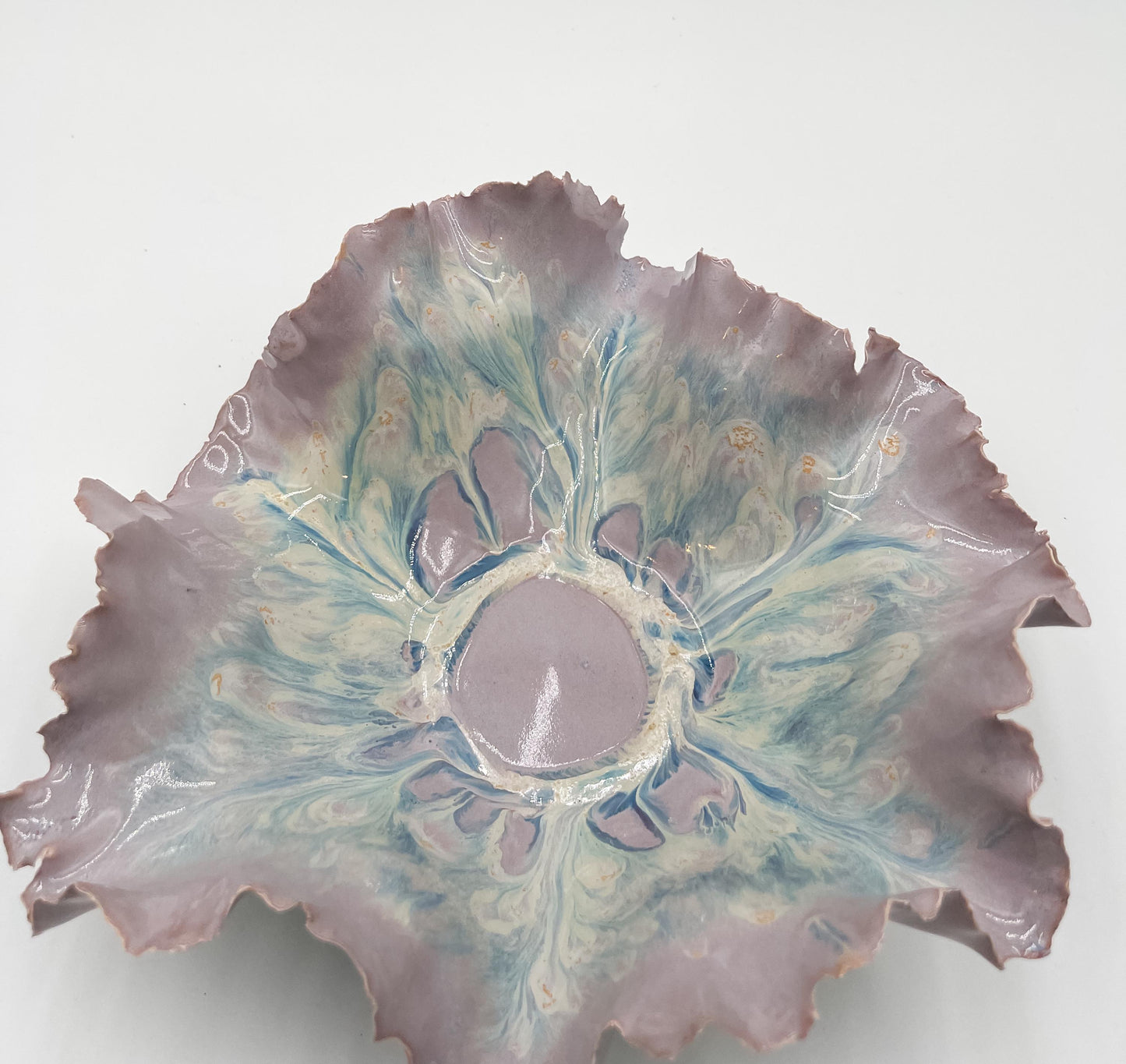 Sculpted Porcelain Coral Bowl