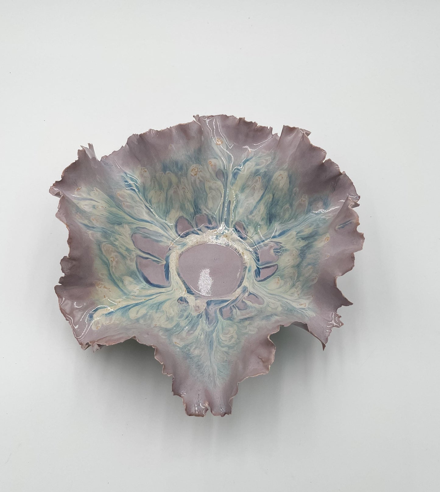 Sculpted Porcelain Coral Bowl