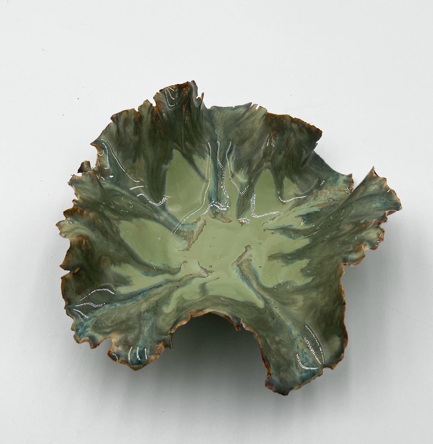 Sculpted Porcelain Coral Bowl