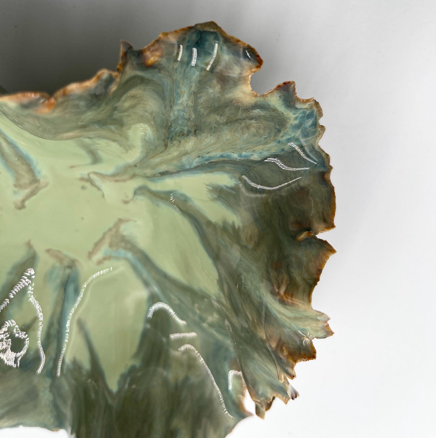 Sculpted Porcelain Coral Bowl