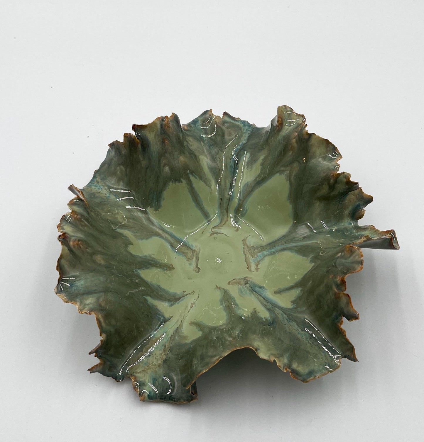 Sculpted Porcelain Coral Bowl