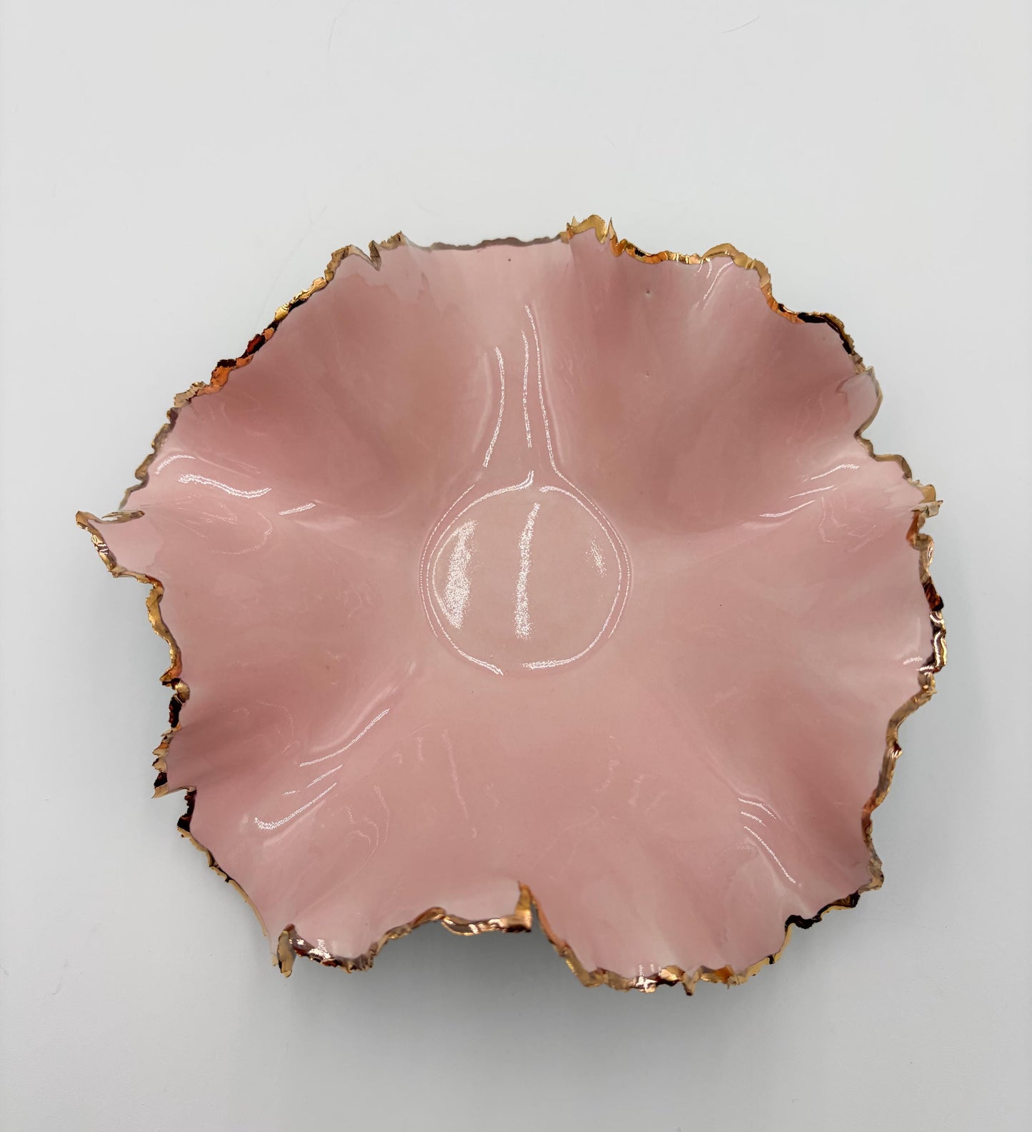 Gold Rim Blossom Bowl