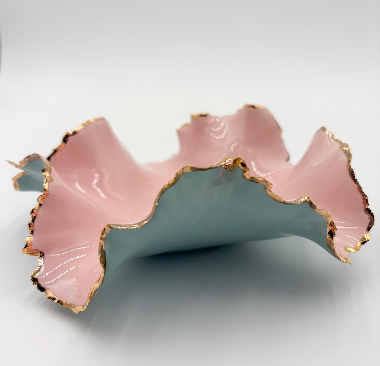 Gold Rim Blossom Bowl