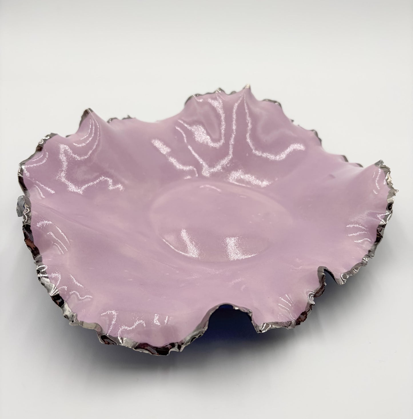 Silver Rim Blossom Bowl
