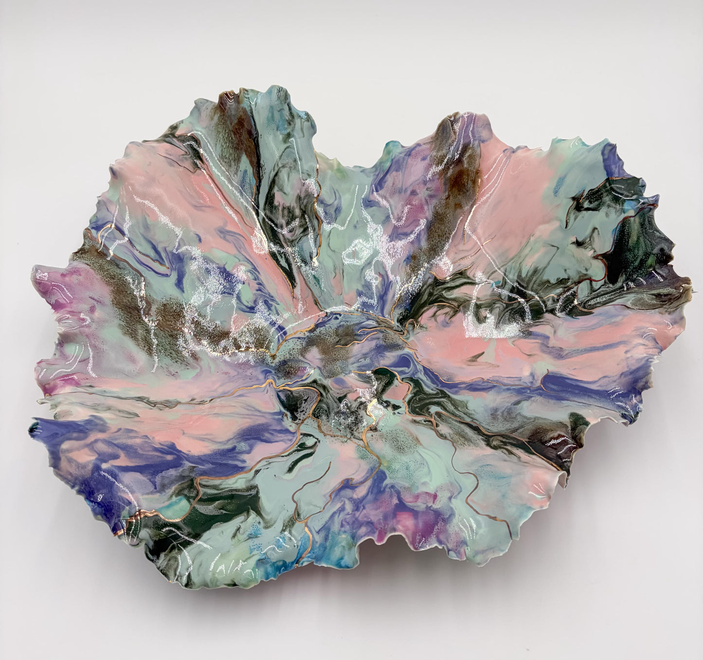 Gold Accented Blossom Bowl