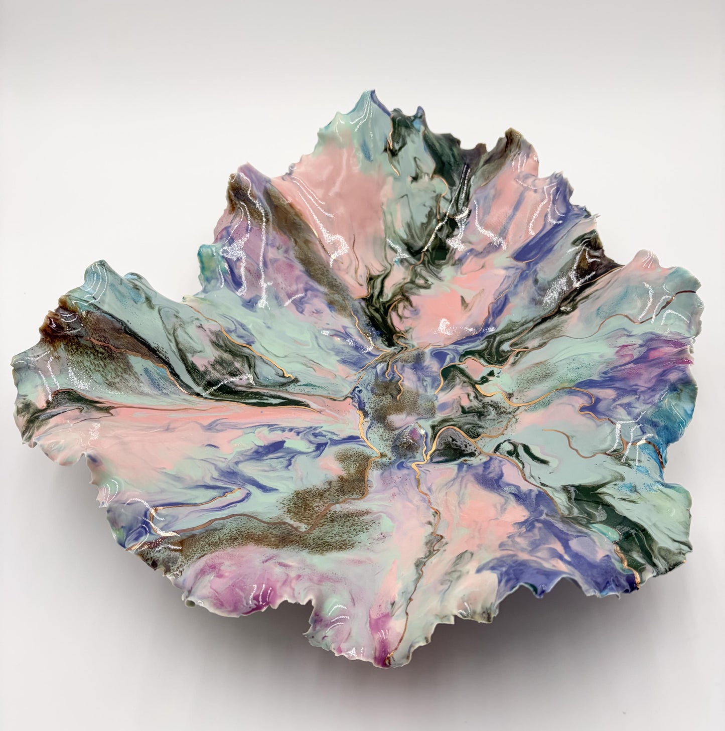 Gold Accented Blossom Bowl