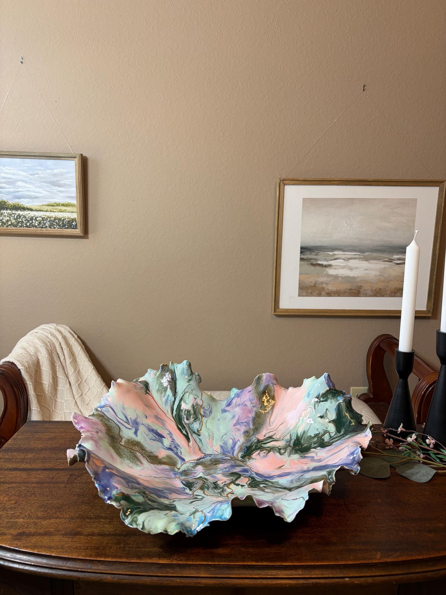 Gold Accented Blossom Bowl