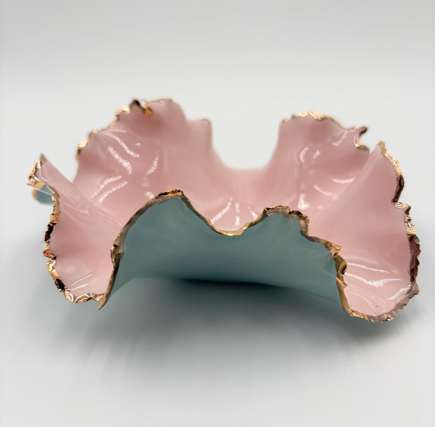 Gold Rim Blossom Bowl