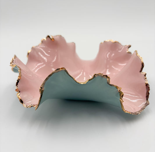 Gold Rim Blossom Bowl