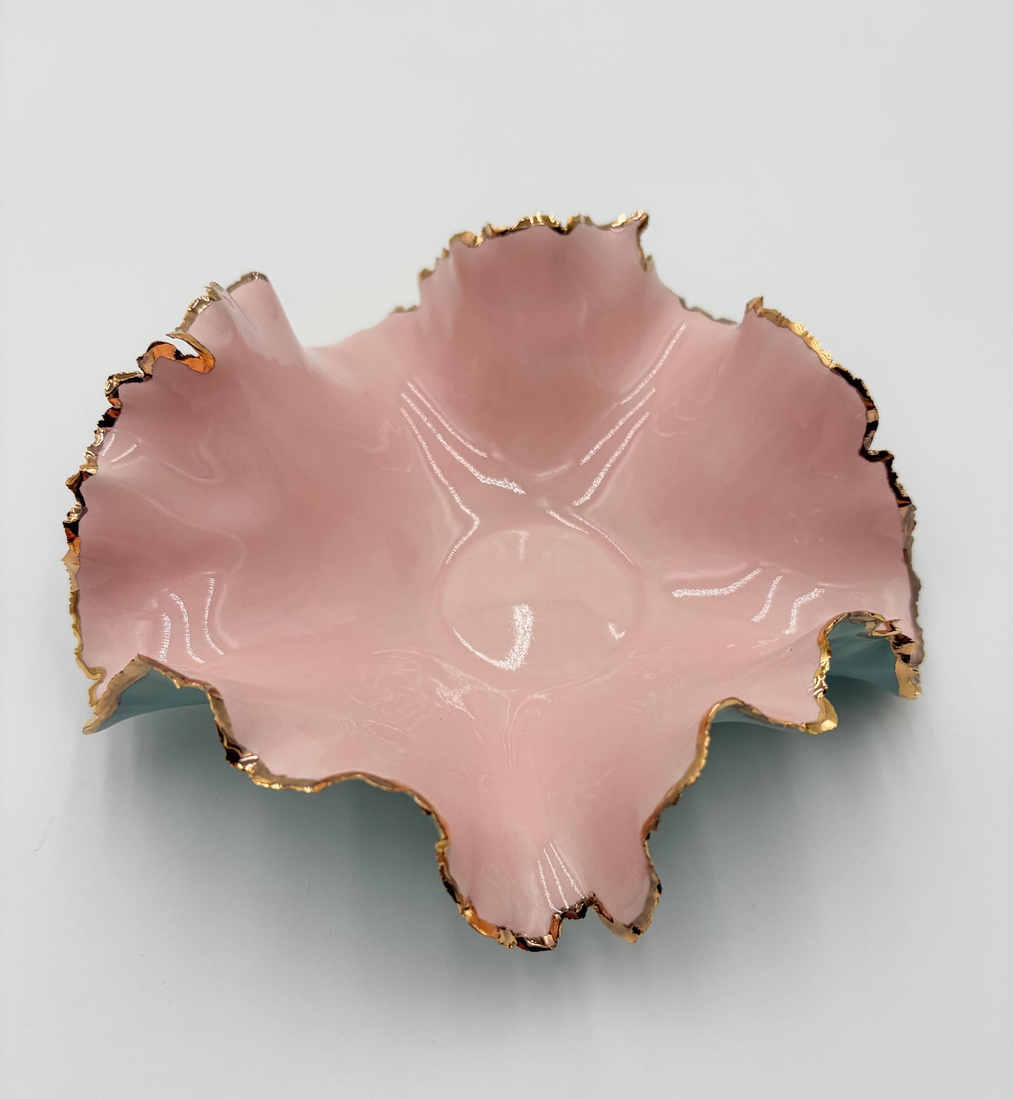 Gold Rim Blossom Bowl