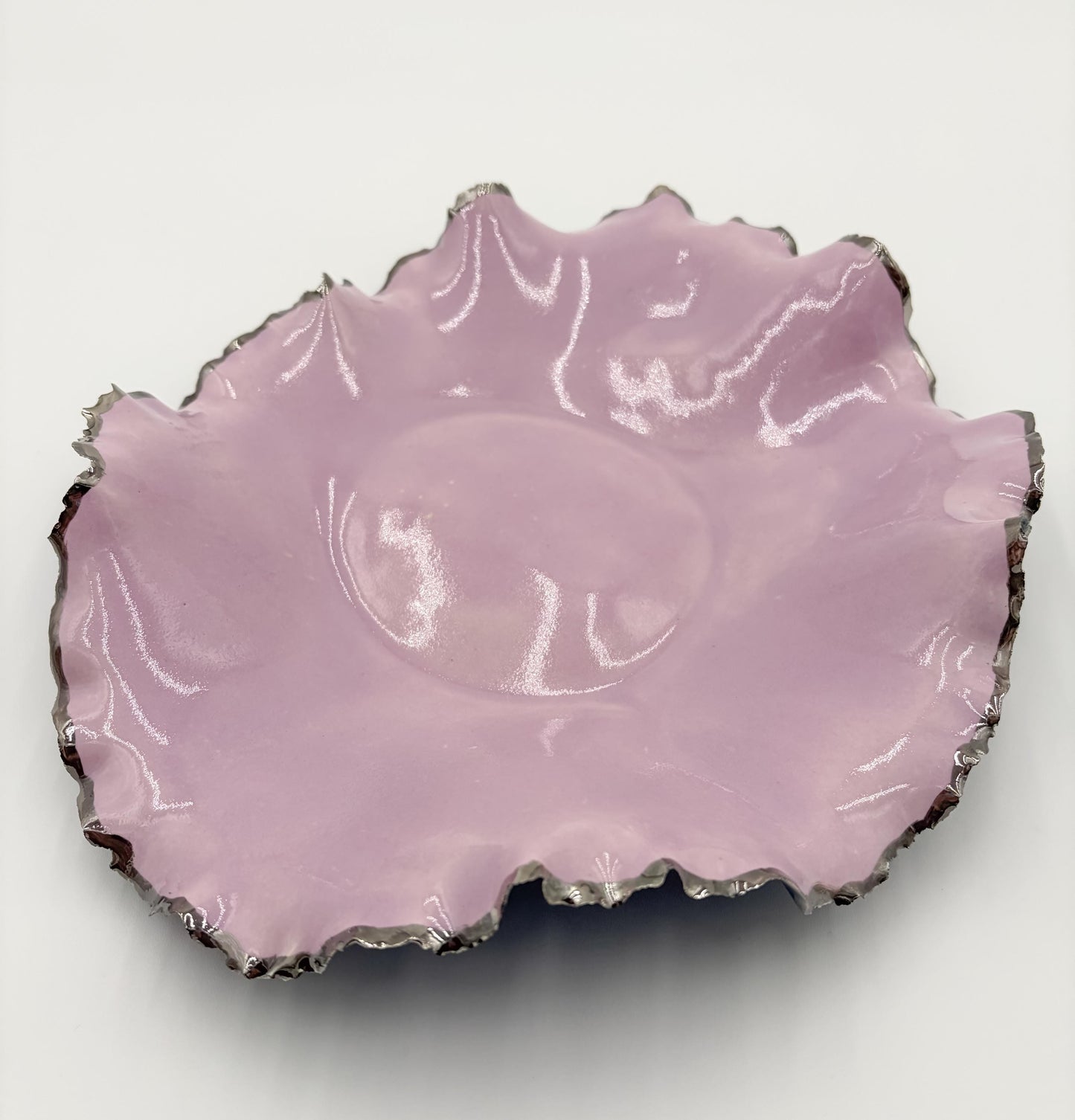 Silver Rim Blossom Bowl