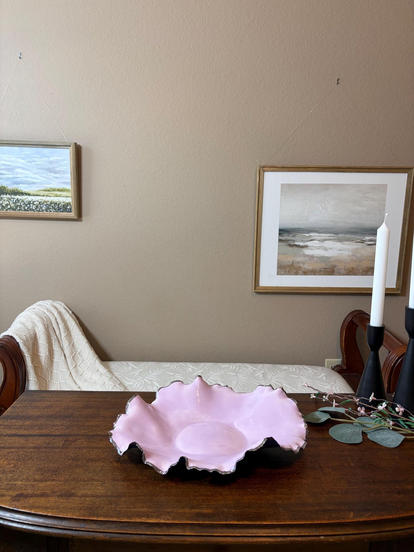 Silver Rim Blossom Bowl